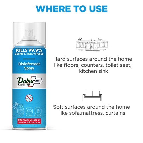 Dabur Sanitise Multisurface Disinfectant Spray, 215 ml