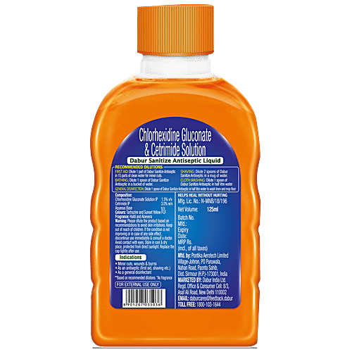 Dabur Sanitise Antiseptic Liquid, 125 ml  