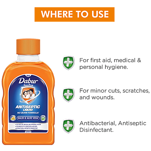 Dabur Sanitise Antiseptic Liquid, 125 ml  