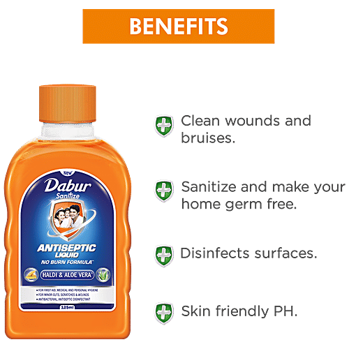 Dabur Sanitise Antiseptic Liquid, 125 ml  