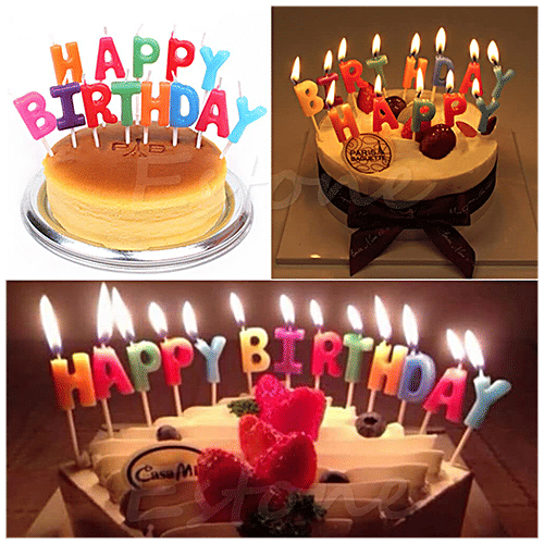 Se7en Birthday Parties Candle, 1 pc  Multicolour Candle
 Birthday Decoration