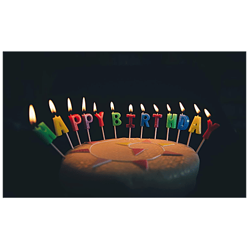 Se7en Birthday Parties Candle, 1 pc  Multicolour Candle
 Birthday Decoration