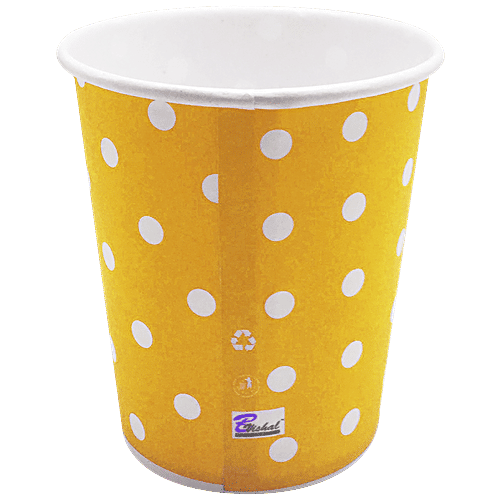 B Vishal Paper Glass - Polka Dot, Assorted, 560 x 52 MM (Pack of 10) 