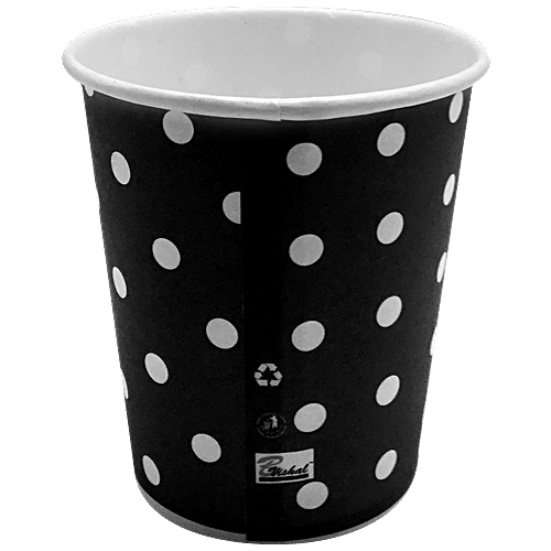 B Vishal Paper Glass - Polka Dot, Assorted, 560 x 52 MM (Pack of 10) 