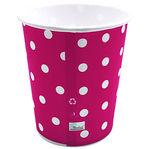 B Vishal Paper Glass - Polka Dot, Assorted, 560 x 52 MM (Pack of 10) 