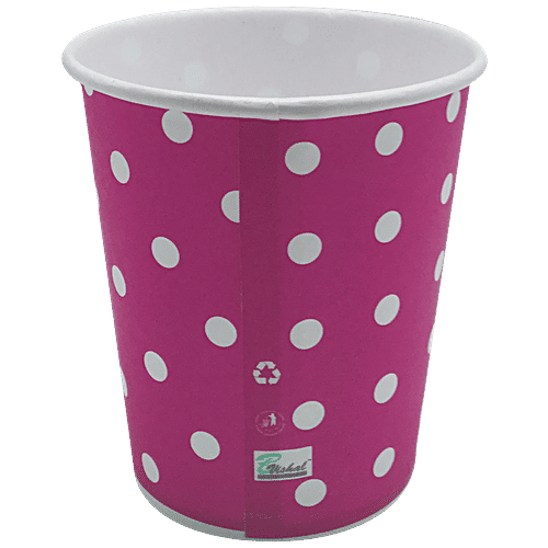 B Vishal Paper Glass - Polka Dot, Assorted, 560 x 52 MM (Pack of 10) 