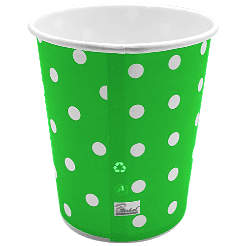 B Vishal Paper Glass - Polka Dot, Assorted, 560 x 52 MM (Pack of 10) 