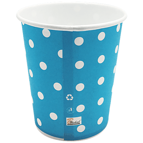 B Vishal Paper Glass - Polka Dot, Assorted, 560 x 52 MM (Pack of 10) 