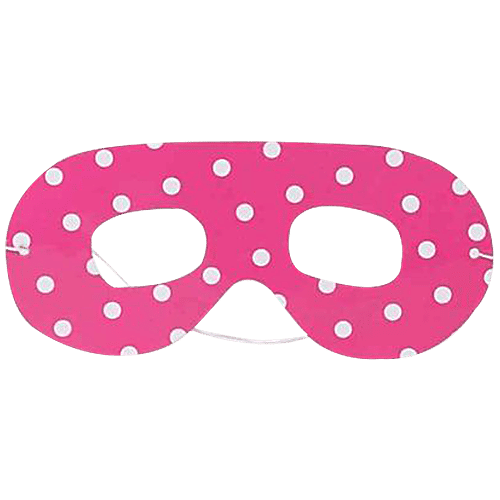 B Vishal Eye Mask - Polka Dotted, Assorted Colour, 458 x 38 mm (Pack of 10) 