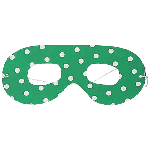 B Vishal Eye Mask - Polka Dotted, Assorted Colour, 458 x 38 mm (Pack of 10) 