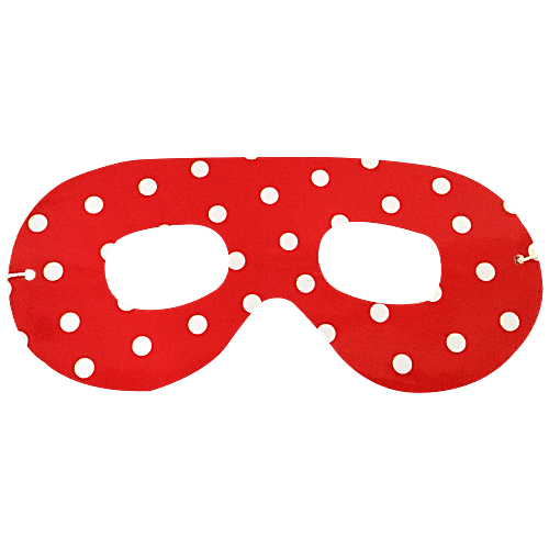 B Vishal Eye Mask - Polka Dotted, Assorted Colour, 458 x 38 mm (Pack of 10) 