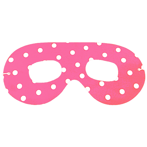 B Vishal Eye Mask - Polka Dotted, Assorted Colour, 458 x 38 mm (Pack of 10) 
