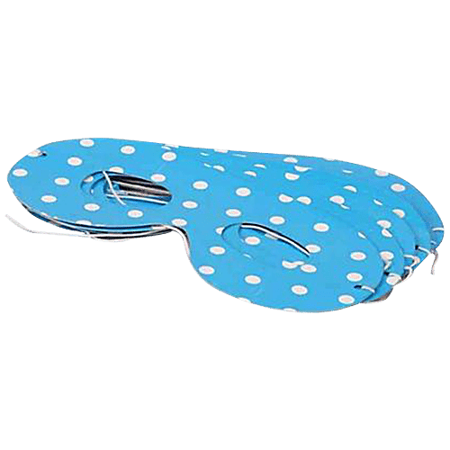 B Vishal Eye Mask - Polka Dotted, Assorted Colour, 458 x 38 mm (Pack of 10) 