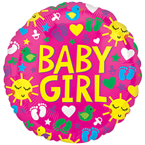 B Vishal Foil Balloon - Baby Girl, 560 x 432 mm (Pack of 1) 
