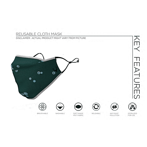 Allen Solly Face Mask 3 Ply - Reusable, Cotton Rich, 76701, 5 pcs  Reusable