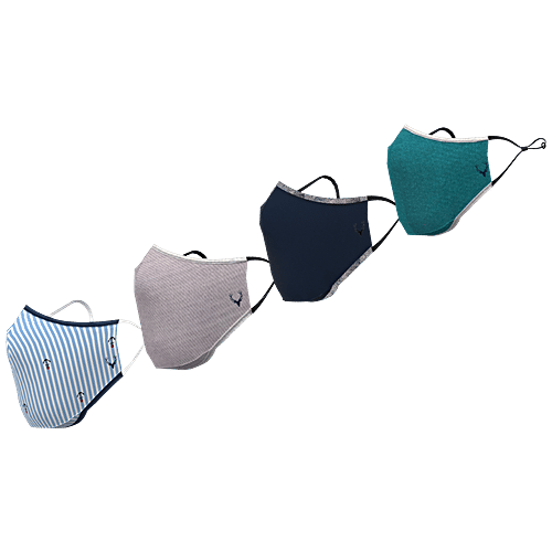 Buy Allen Solly Face Mask 3 Ply Reusable, Cotton Rich, 80541 Online