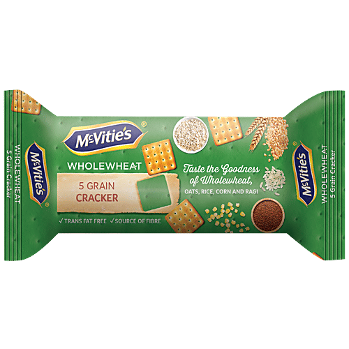 McVitie's 5 Grain Cracker, 46.3 g Trans Fat Free & Source Of Fibre