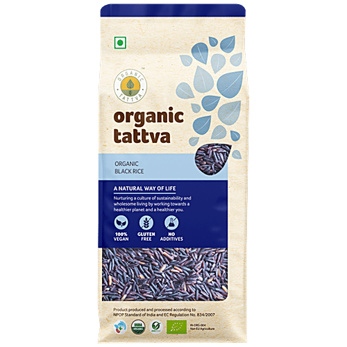 Organic Tattva Organic Black Rice/Chawal, 1 kg Pouch 