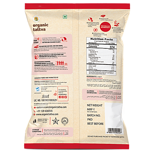 Organic Tattva Organic Multigrain Flour, 5 kg Pouch 