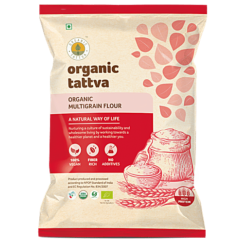 Organic Tattva Organic Multigrain Flour, 5 kg Pouch 