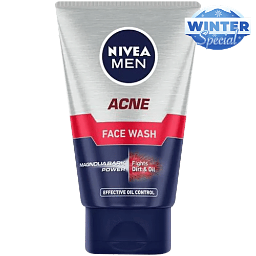 Nivea Acne Face Wash For Oily & Acne Prone Skin - With Magnolia Bark Power, 50 g Fights 99% Acne Bacteria