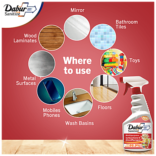 Dabur Sanitize Multipurpose Surface Cleaner & Disinfectant, 450 ml