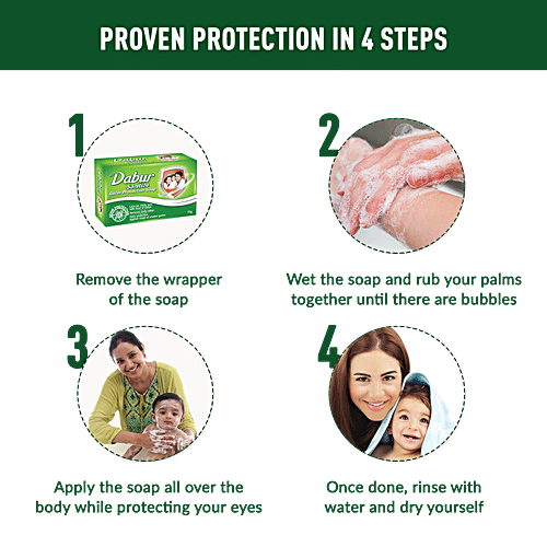 Dabur Sanitize Germ Protection Soap, 75 g (Buy 3 Get 1 Free) 