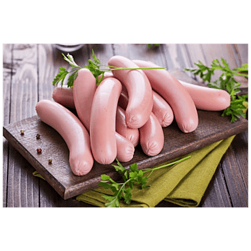 fresho! Smoked Chicken Frankfurter, Classic, 1 kg Low in Cholesterol & Fat, Carb-Free