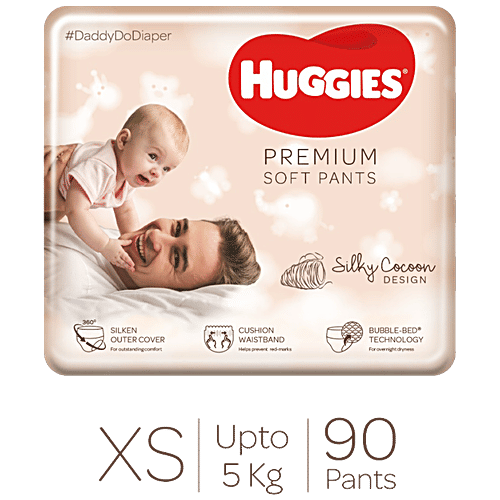 Huggies Premium Soft Diaper Pants - Extra Small, 90 pcs  