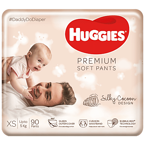 Huggies Premium Soft Diaper Pants - Extra Small, 90 pcs  