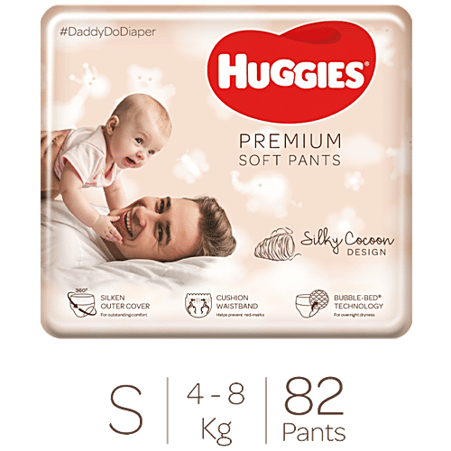 Huggies Premium Soft Diaper Pants - Small, 82 pcs  