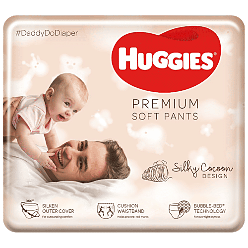 Huggies Premium Soft Diaper Pants - Medium, 62 pcs  