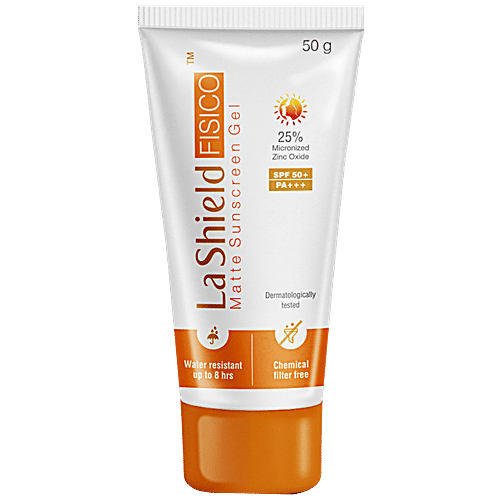 La Shield FISICO SPF 50+ & PA+++ Transparent Sunscreen Gel, 50 g  