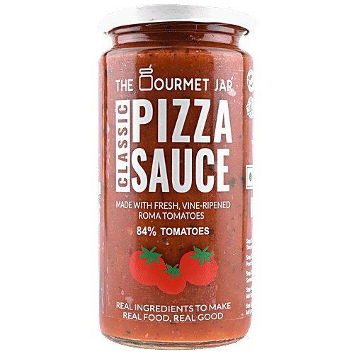 The Gourmet Jar Classic Pizza Sauce, 390 g Bottle Thick & Flavourful
 Made with Vine-Ripened Tomatoes