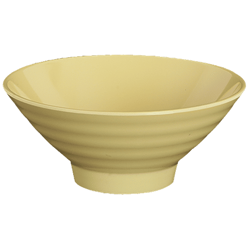 Iveo 100% Melamine Noodle/Salad Bowl - Yellow, 1 pc  Freezer Safe, Break Resistant