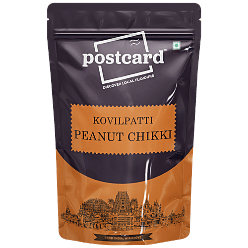 Postcard Kovilpatti Peanut Chikki - Source Of Protein, Aids In Weight Loss, 200 g Pouch