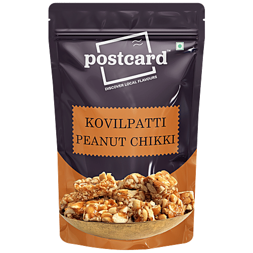 Postcard Kovilpatti Peanut Chikki - Source Of Protein, Aids In Weight Loss, 200 g Pouch