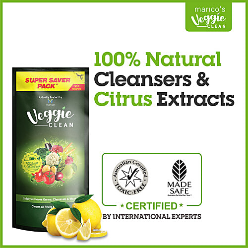 Veggie Clean Fruits & Vegetables Cleanser, 200 ml Safely Removes Germs, Chemicals & Waxes