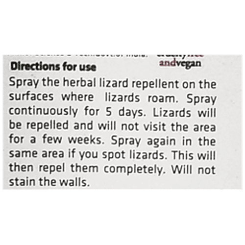 Herbal Strategi Herbal Lizard Repellent, 100 ml  Extremely effective
  Herbal
 No Chemicals