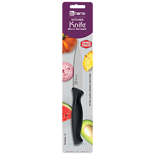 bb home Premium Serrated Kitchen Knife - Large, Multipurpose, Stainless Steel, BBPK03, 1 pc  Corrosion Resistant Strength