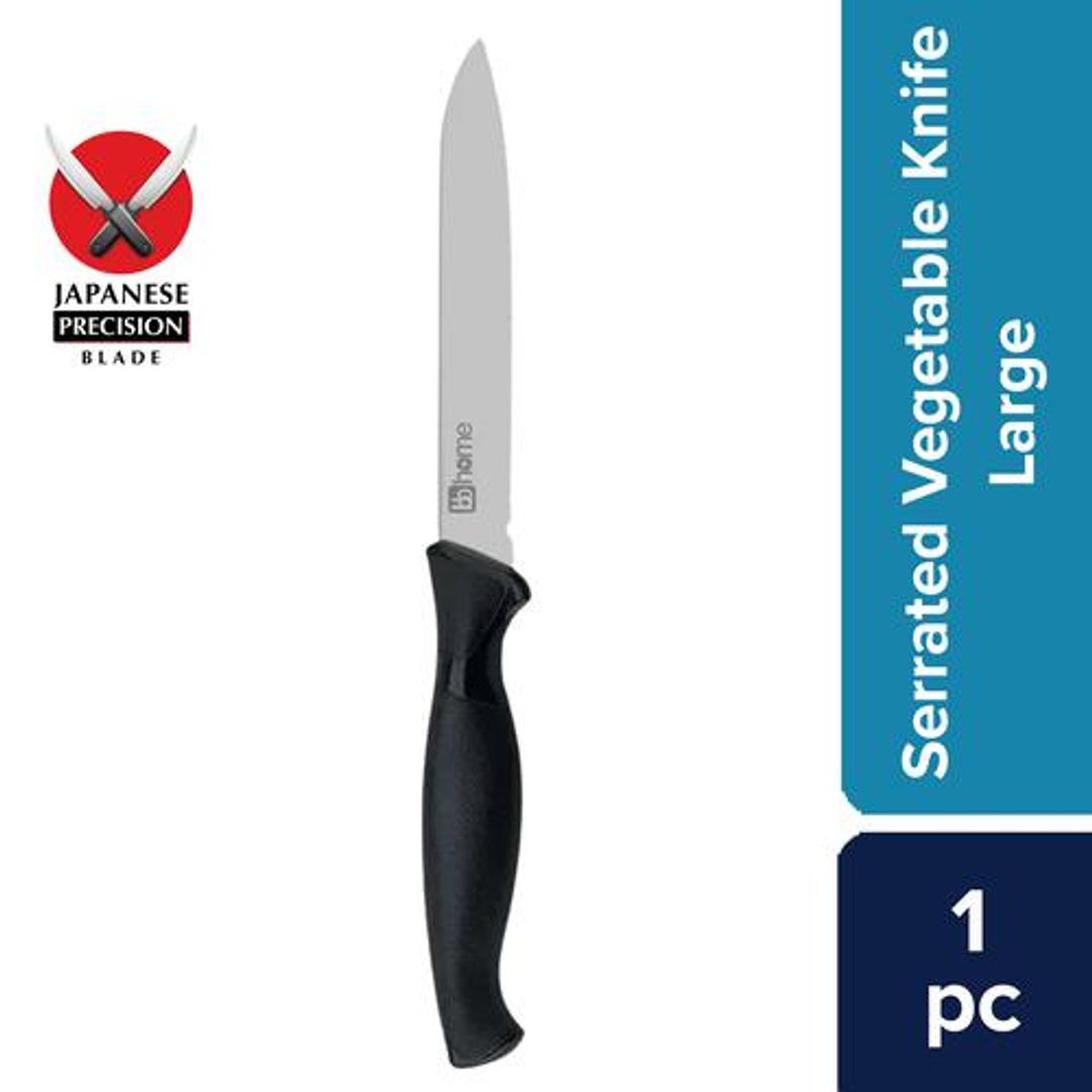 BB Home Premium Serrated Vegetable Knife - Large, Stainless Steel, BBPK04, 1 pc 