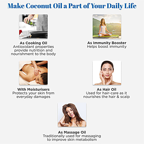 Dabur Anmol Gold Pure Coconut Oil - Edible Grade, Natural, For Hair & Skin Use, 900 ml