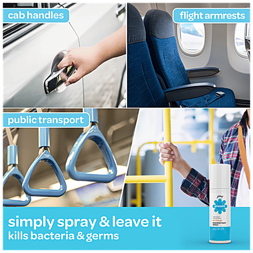 Godrej Protekt On the Go Disinfectant Spray - Anti-Bacterial, 85 ml  Kills 99.9% Germs