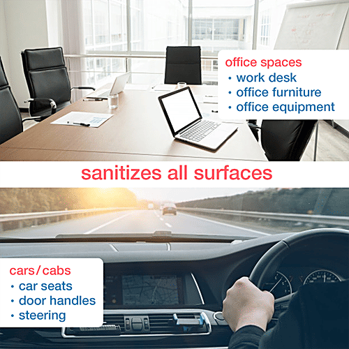 Godrej Aer Sanitizer Spray - Air & Surface Disinfectant, 99.9% Germ Protection, Alcohol Based, Long Lasting Fragrance, Cool Surf Blue, 240 ml