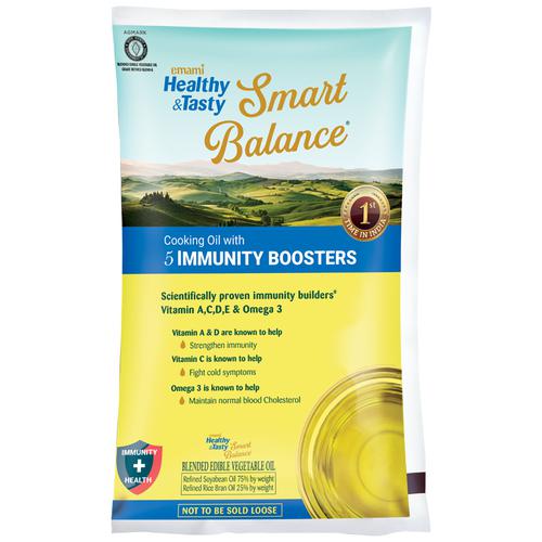 Emami Healthy & Tasty Smart Balance Oil With Immunity Boosters, 1 L Pouch 