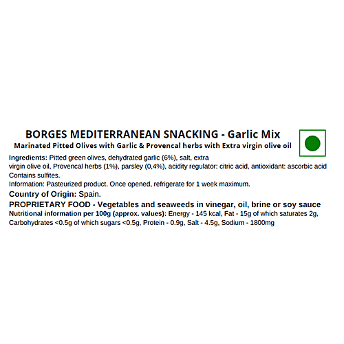 BORGES Garlic Mix Olives, 350 g  