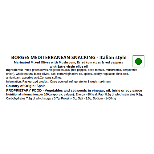 BORGES Italian Style Olives, 260 g  