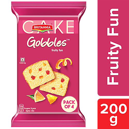 Buy Britannia Gobbles Cake Fruit Online at Best Price of Rs 60