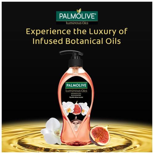 Palmolive Body Wash Luminous Oils Rejuvenating Shower Gel With 100% Natural Fig Oil & White Orchid Extracts, 750 ml  