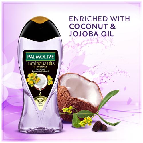 Palmolive Body Wash Luminous Oils Enriching Shower Gel with Coconut & Jojoba Oil, 250 ml  